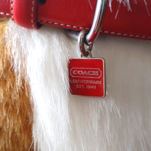 Coach Dog Coach Dog Collar Beautiful Holiday Red Sz Medium 35165 Like New Poshmark